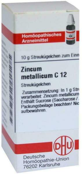 Dhu Zincum Metallicum C12 10 G Globuli
