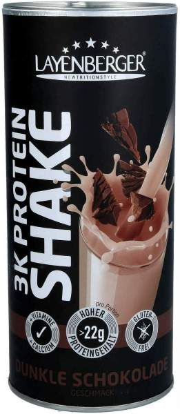 Layenberger 3k Protein Shake Dunkle Schokolade Pulver 396g