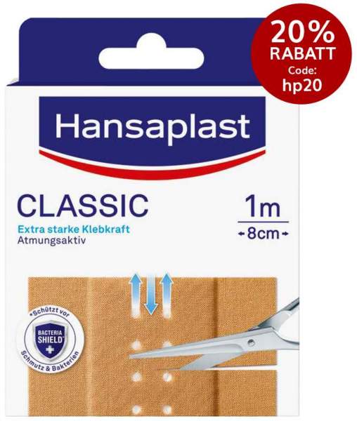Hansaplast Classic Pflaster 1 m x 8 cm