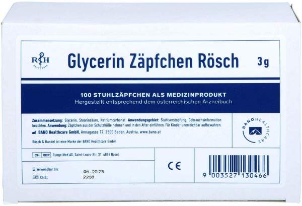 Glycerin Zäpfchen Rösch 3 G Gegen Verstopfung 100
