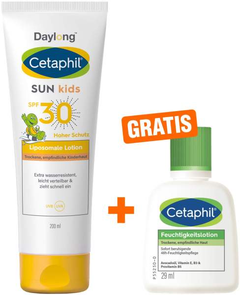 Cetaphil Sun Kids SPF 30 200 ml liposomale Lotion + gratis Feuchtigkeitslotion 29 ml