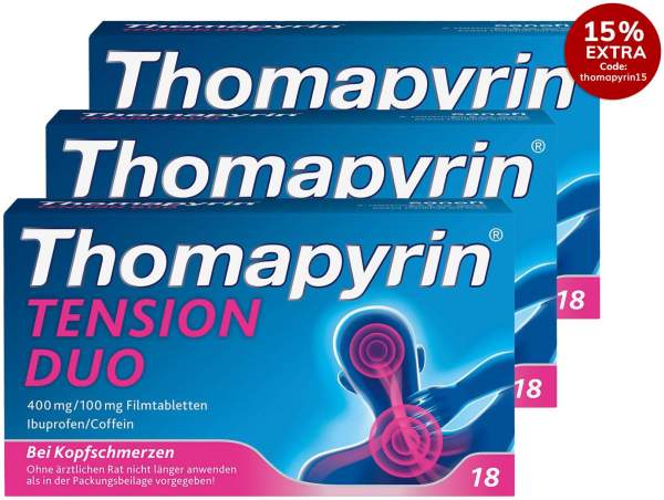 Thomapyrin Tension Duo 400 mg-100 mg 3 x 18 Filmtabletten