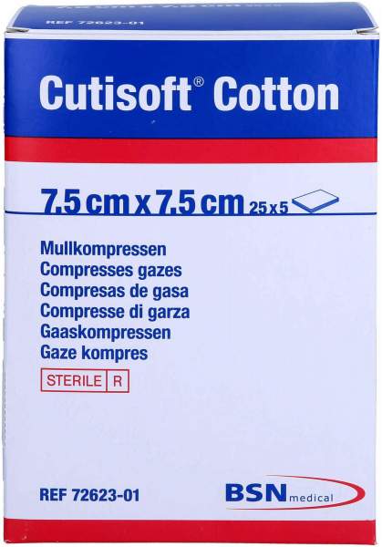 Cutisoft Cotton Kompresse7,5x7,5cm 8fach