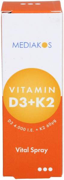 Vitamin D3+K2 4000 I.E. Mediakos Vital Spray 20ml