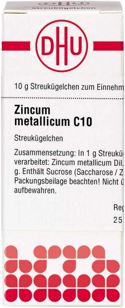 Dhu Zincum Metallicum C10 10 G Globuli