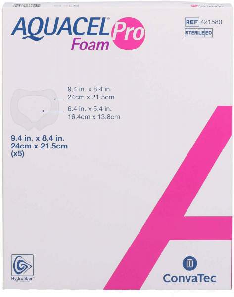 Aquacel Foam Pro Sakral 21,5 X 24 cm 5 Stück