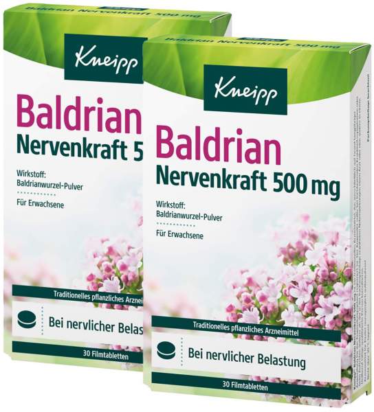 Kneipp Baldrian Nervenkraft 500 mg 2 x 30 Filmtabletten