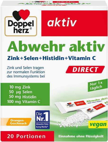 Doppelherz aktiv Abwehr Direct Zink und Selen Histidin 20 Pellets