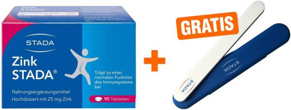 Zink STADA 25 mg 90 Tabletten + gratis Nagelpfeile