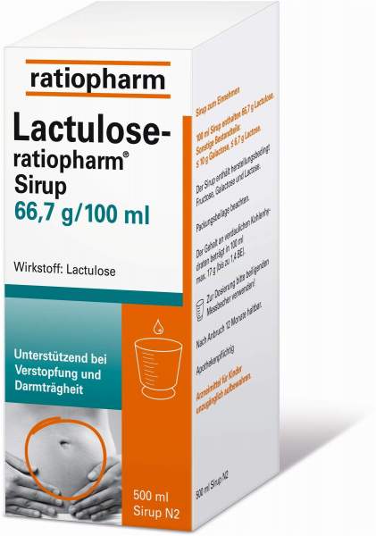 Lactulose-ratiopharm Sirup 66,7 g pro 100 ml 500 ml Sirup