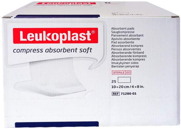 LEUKOPLAST compress absorbent soft steril 10x20cm