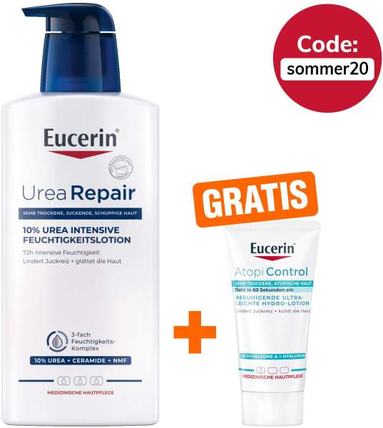 Eucerin UreaRepair Plus Lotion 10% 400 ml + gratis AtopiControl Hydro-Lotion 20 ml