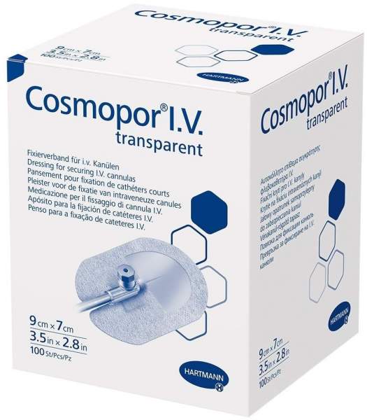 Cosmopor I.V. Transparent Fixierverb.7 X 9 cm Steril 100 Stück