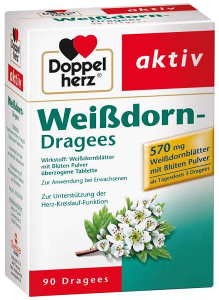 Doppelherz aktiv Weißdorn Dragees 90 Überzogene Tabletten