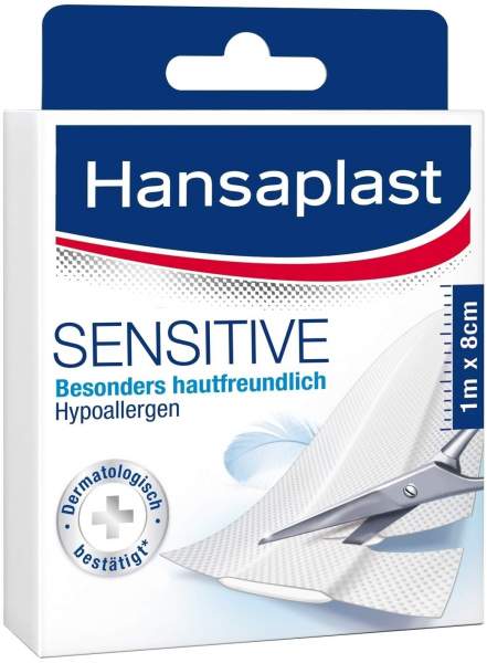 Hansaplast Sensitive 1 Pflaster 1 m x 8 cm