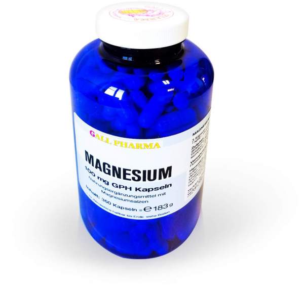Magnesium 100 mg Gph Kapseln 360 Kapseln