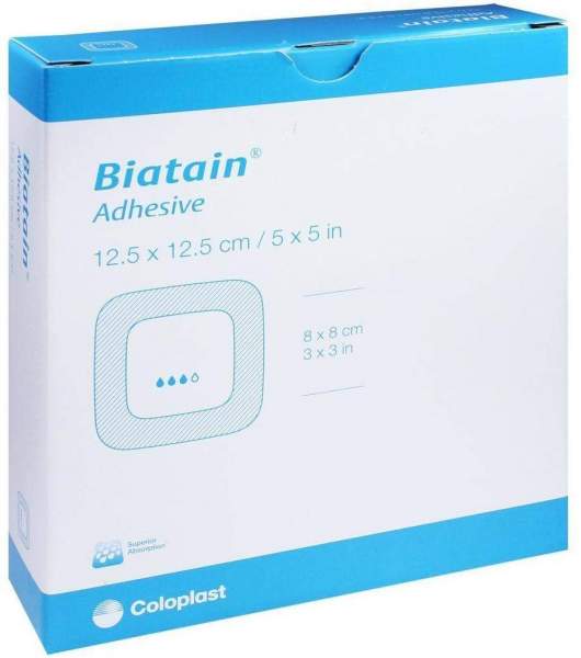 Biatain Schaumverband 12,5x12,5 cm Selbsthaftend 10 Stück