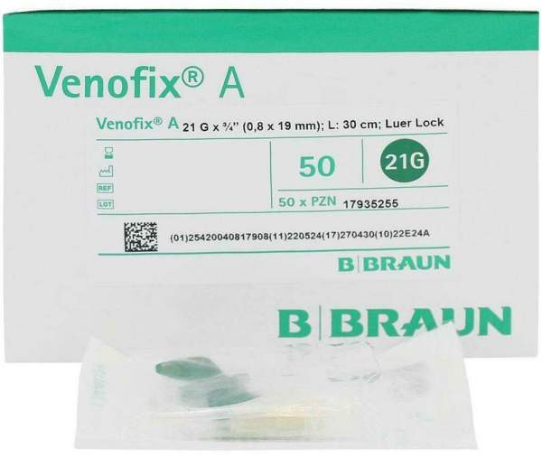 Venofix A Venenpunktionsb.21 G 0,8x19mm 30cm Gr u2