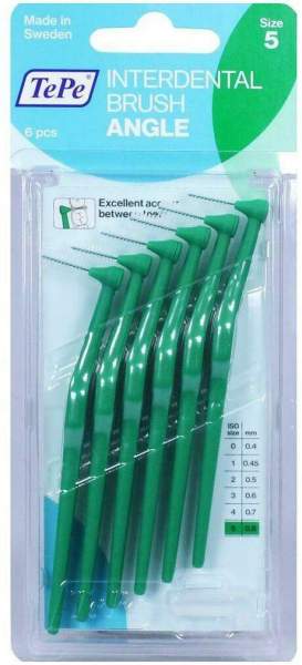 Tepe Angle 6 Interdentalbürsten 0,8 mm Grün
