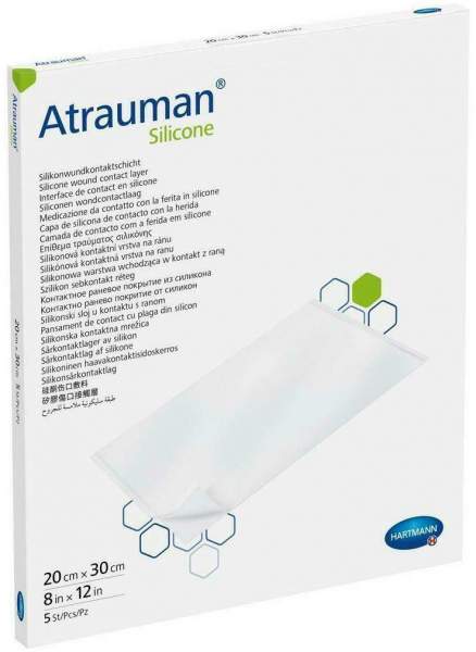 ATRAUMAN Silicone steril 20x30 cm Kompressen