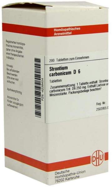 Strontium Carbonicum D6 Tabletten 200 Tabletten
