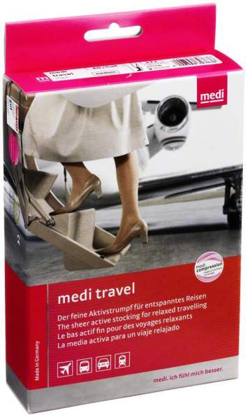 Travel Kniestrumpf Gr. M Schwarz M.Sp