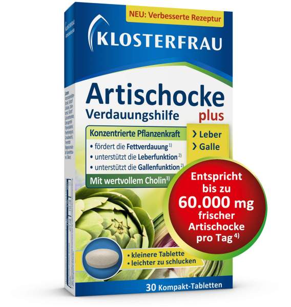 Klosterfrau Artischocke Plus Choli Verdauungshilfe 30 Tabletten