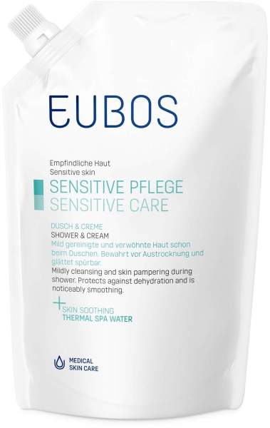 Eubos Sensitive Dusch &amp; Creme 400 ml Nachfüllbeutel