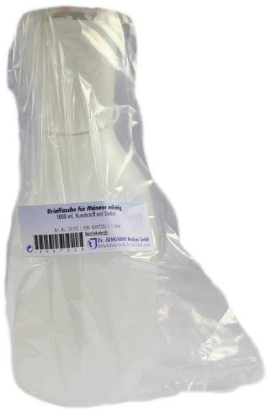 Urinflasche Für Männer Milchig Kunststoff Mit Verschluss 1 Flasche