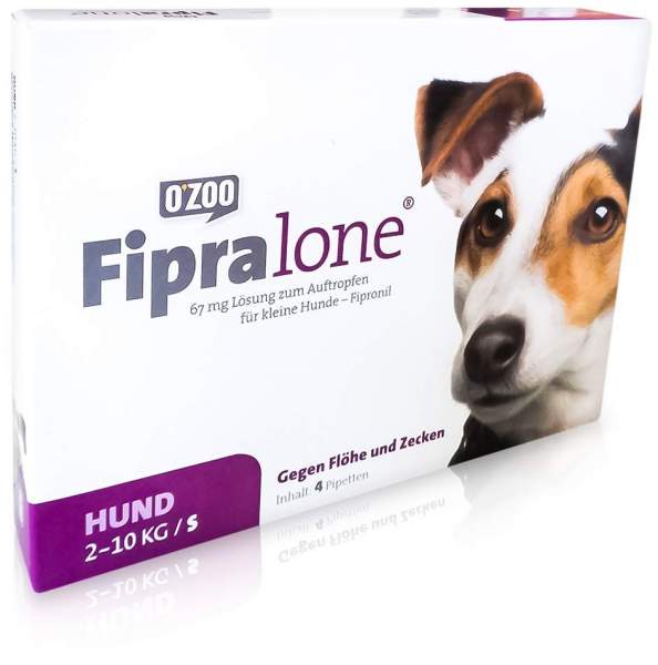 Fipralone 67 mg Lösung zum Auftropfen Für Kleine Hunde 4 Pipetten