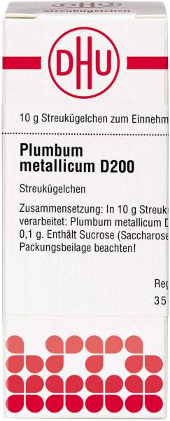 Dhu Plumbum Metallicum D200 Globuli 10 G