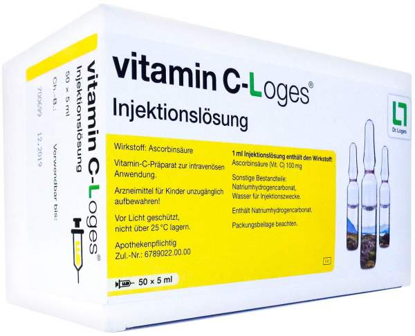 Vitamin C Loges 50 X 5 ml Injektionslösung