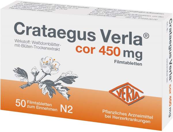 Crataegus Verla Cor 450 mg Filmtabletten 50 Filmtabletten