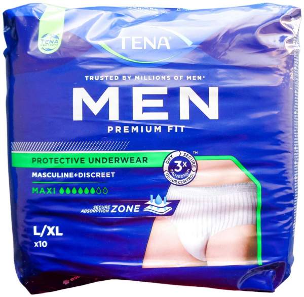 Tena Men Premium Fit Protective Underwear Maxi L-XL 10 Stück