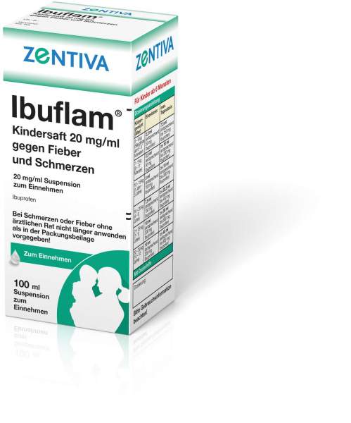 Ibuflam Kindersaft 20 mg je ml 100 ml Suspension