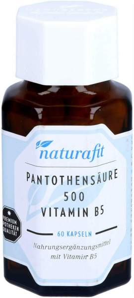 Naturafit Pantothensäure 500 Vitamin B5 60 Kapseln