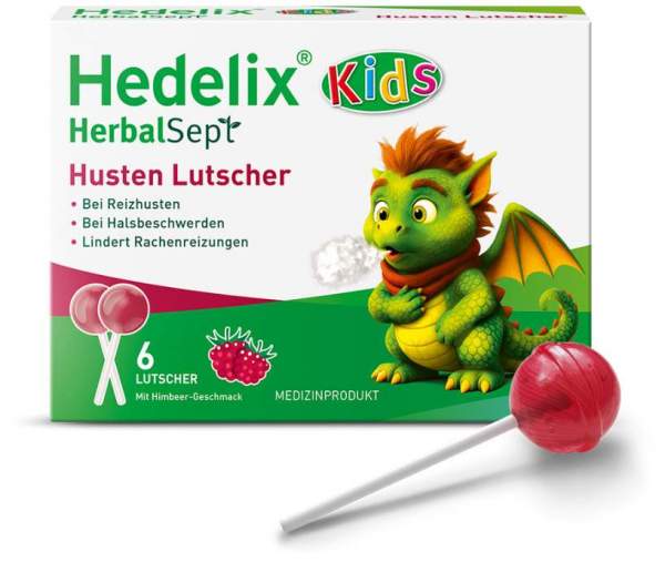Hedelix HerbalSept Husten Lutscher Kids 6 Stück