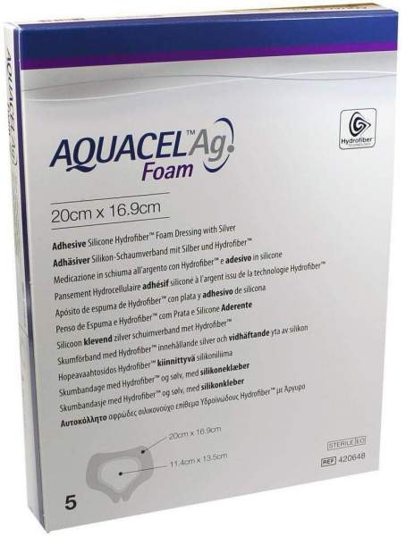 Aquacel AG Foam Adhäsiv Sakral 20x16,9 cm Verba
