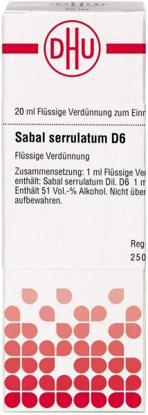 Dhu Sabal Serrulatum D6 Dilution 20 ml