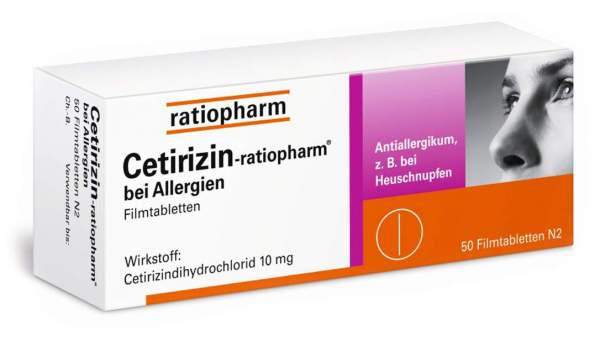 Cetirizin-ratiopharm bei Allergien 50 Filmtabletten