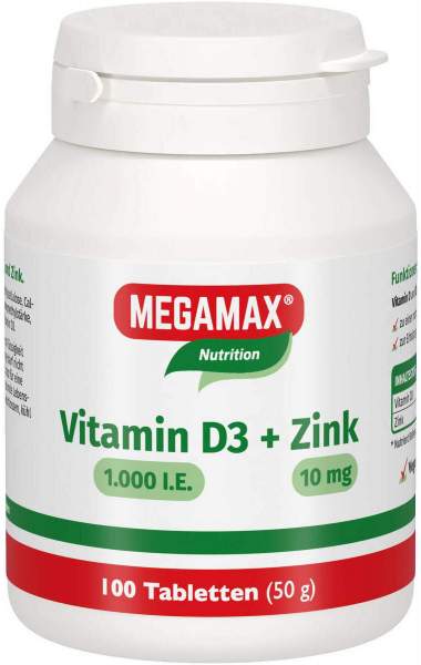 Vitamin D3 1.000 I.E.+zink 10 mg Tabletten 100 Stück