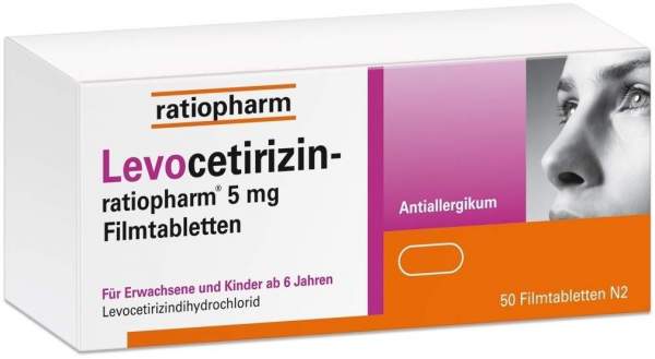 Levocetirizin ratiopharm 5 mg 50 Filmtabletten