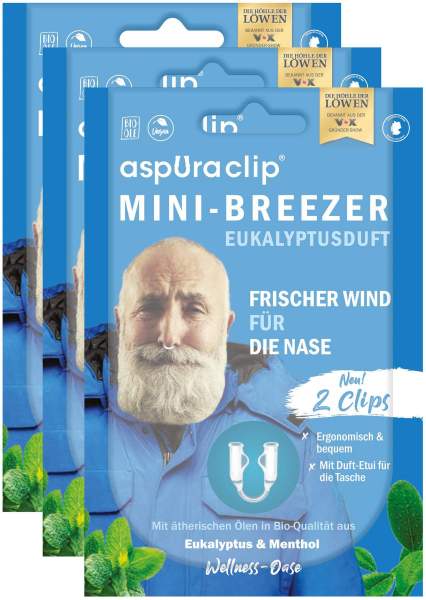Aspuraclip Mini-Breezer Eukalyptus 3 x 2er Set