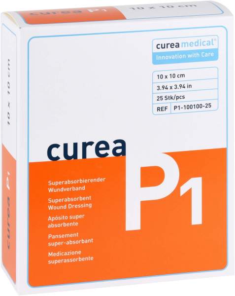 Curea P1 Superabsorbierender Wundverband 10x10cm 25 Kompressen