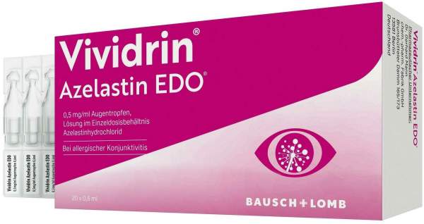 Vividrin Azelastin EDO 0,5 mg pro ml 20 x 0,6 ml Augentropfen