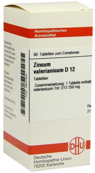 DHU Zincum Valerianicum D12 80 Tabletten