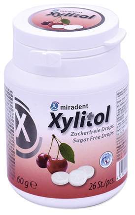 Miradent Xylitol Drops Cherry Dose 60 g Bonbons