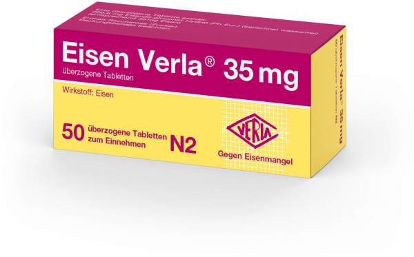 Eisen Verla 35 mg 50 überzogene Tablette