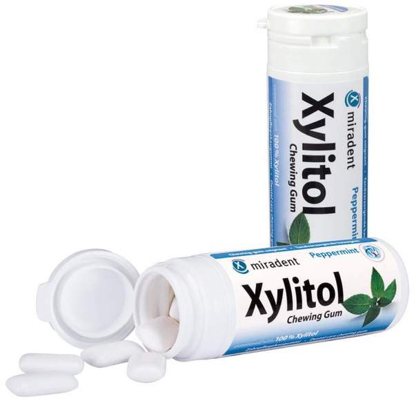 Miradent Xylitol Chewing Gum Minze 30 Kaugummis