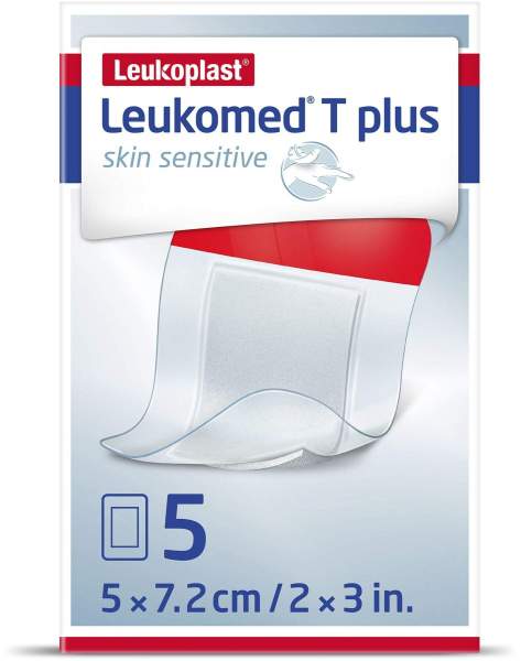 Leukomed T Plus Skin Sensitive Steril 5 X 7,2 cm 5 Stück